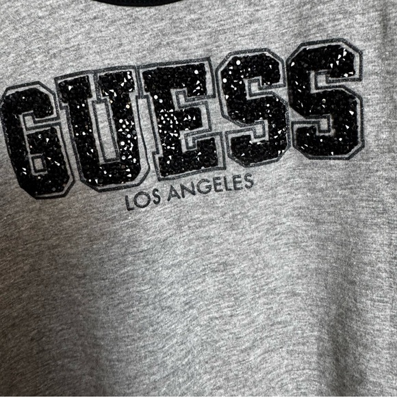 GUESS Heather Gray Tank Top with Black Trim - Picture 5 of 7